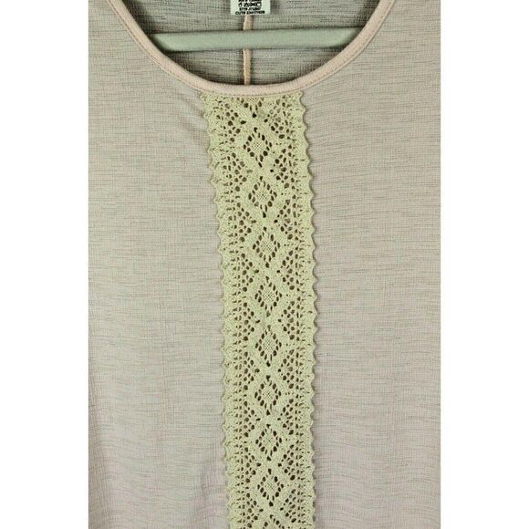 Janette 1X 2X Top Pink Tunic Crochet Lace 3/4 - Picture 5 of 7